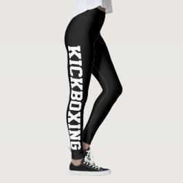 Kickboxing Martial Arts Black and White Leggings