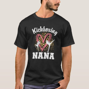 Kickboxing Nana Leopard Heart Grandma Premium T Shirt
