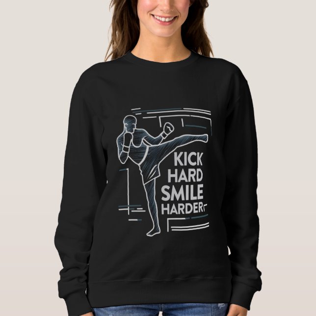 Kickboxing Outfit Muay Thai Savate Sanda Kickboxer T Shirt (Framsida)