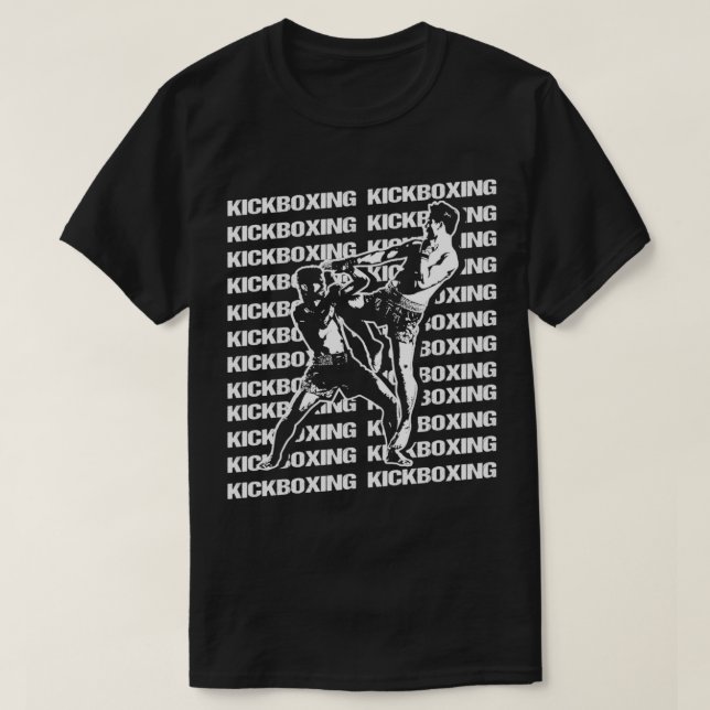 Kickboxing Practice Kick Boxing Workout print T Shirt (Design framsida)