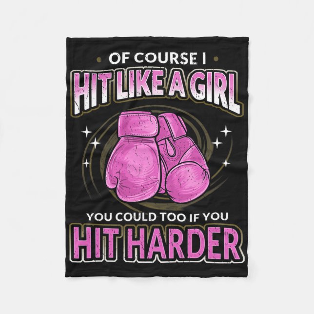 Kickboxing Quote For Women Quote Picture  Fleecefilt (Framsidan)