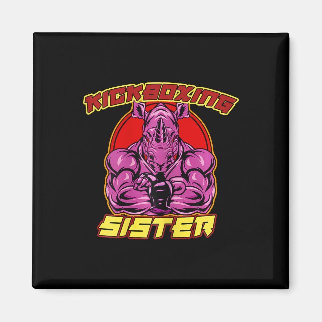 Kickboxing Sister Martial Arts  Magnet (Framsidan)