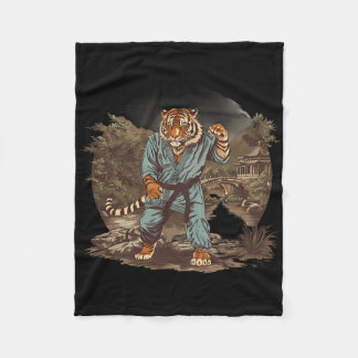 Kickboxing Tiger Pagoda Temple Martial Arts Karate Fleecefilt