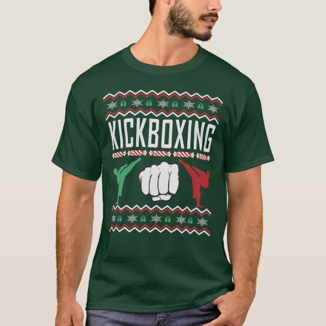 Kickboxing Ugly jul Sweater T Shirt (Framsida)