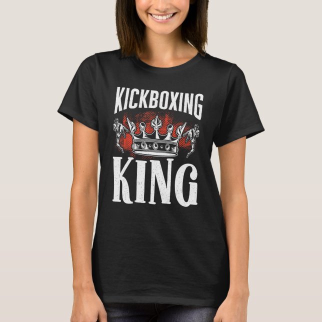 Kickboxing Vintage Kickboxing King T Shirt (Framsida)