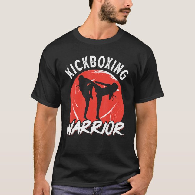 Kickboxing Vintage Kickboxing Warrior T Shirt (Framsida)
