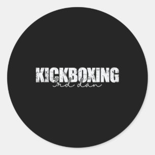 Kickboxning 3:e Dan kampsport Runt Klistermärke