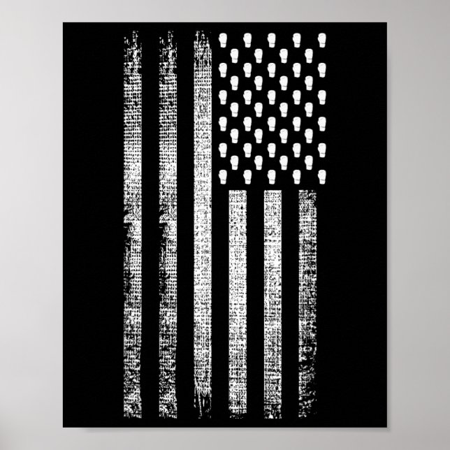 Kickboxning Amerikansk flagga  Poster (Framsidan)