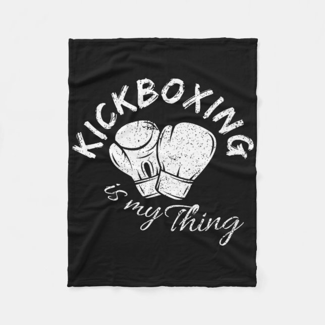 Kickboxning är min grej  fleecefilt (Framsidan)
