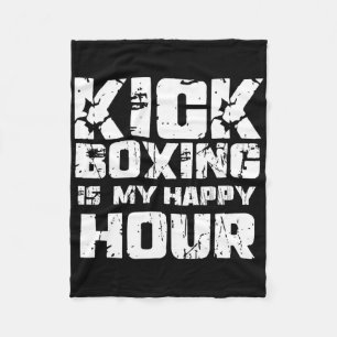 Kickboxning Är Min Lyckliga Timme Kvinnor Söt Roli Fleecefilt