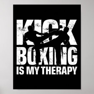 Kickboxning är min terapi, Kickboxning Match Motiv Poster