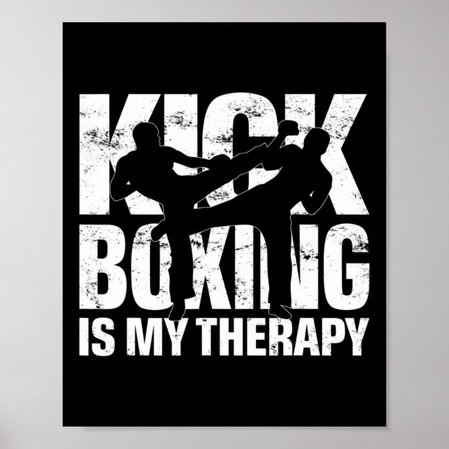 Kickboxning är min terapi, Kickboxning Match Motiv Poster (Framsidan)