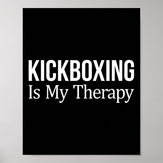 Kickboxning är min terapi -  poster (Framsidan)