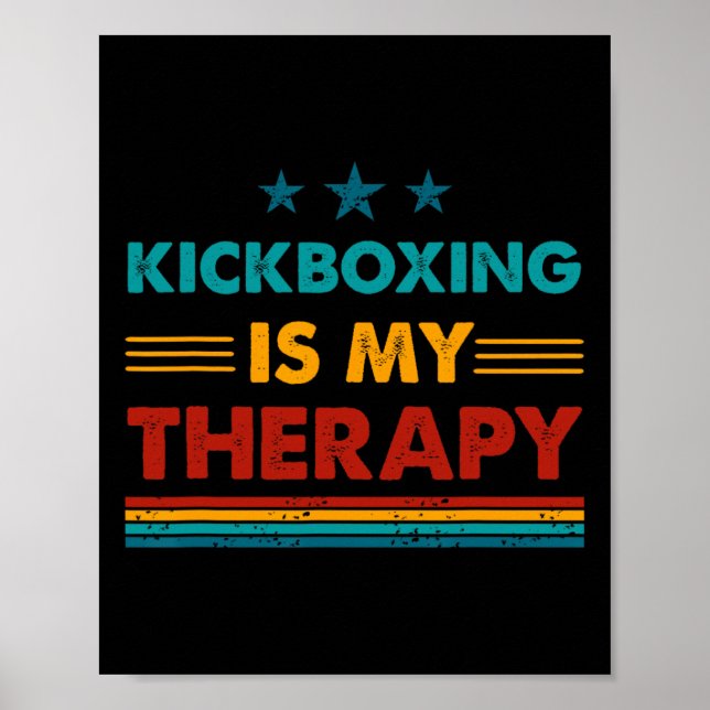 Kickboxning är min terapi Rollig kickboxning  Poster (Framsidan)