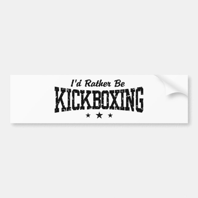 Kickboxning Bildekal (Framsidan)