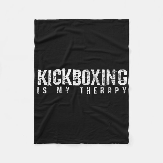 Kickboxning Boxning Material Konst Gåva  Fleecefilt (Framsidan)