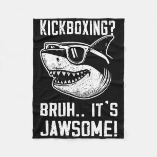 Kickboxning Bror Det är Jättebra Haj Kids Roligt Fleecefilt
