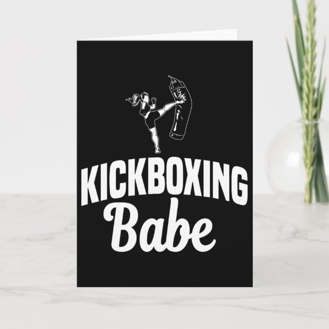 Kickboxning Bybe Kickboxare Karate Boxning Mma Fig Kort (Framsida)