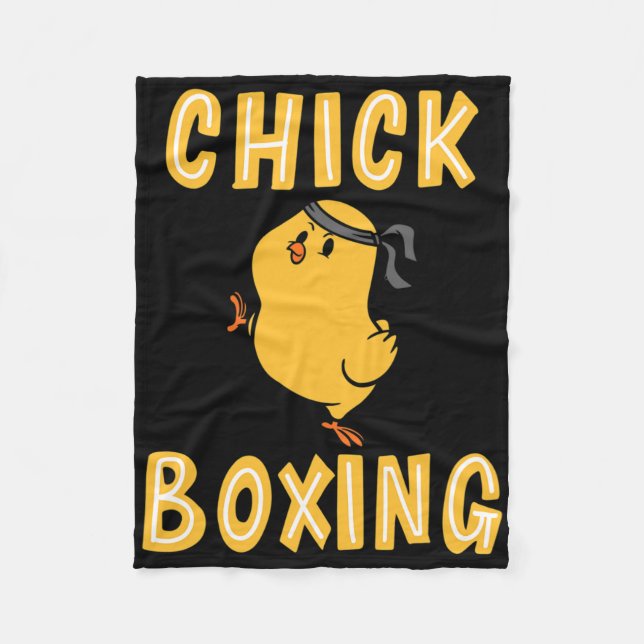 Kickboxning Chickboxning Kick Boxning Träning Fleecefilt (Framsidan)