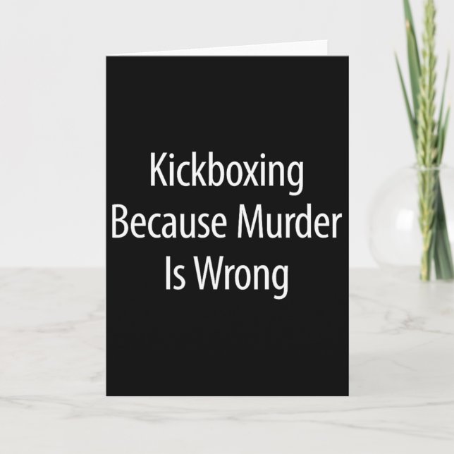 Kickboxning - Eftersom Mord Är Fel -  Kort (Framsida)