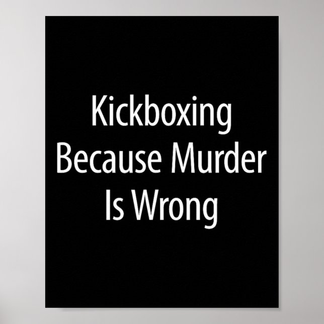 Kickboxning - Eftersom Mord Är Fel -  Poster (Framsidan)