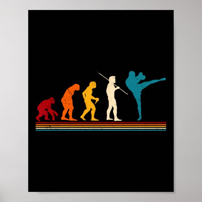 Kickboxning Evolution Kickboxare Karate Boxning MM Poster (Framsidan)