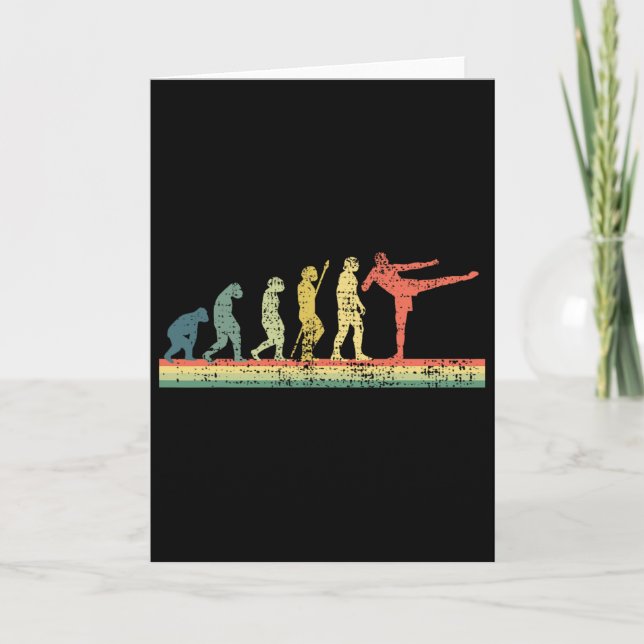 Kickboxning Evolution Roligt Present T-Shirt Kick  Kort (Framsida)