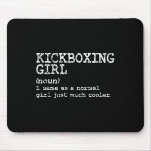 Kickboxning Flicka Definition Roliga Kvinnor Träna Musmatta