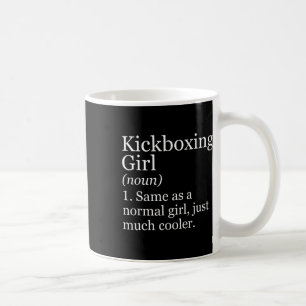 Kickboxning Flicka Definition Roligt Sarcastic Spo Kaffemugg