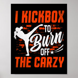 Kickboxning för män kvinnor Kickboxare Jab Träning Poster