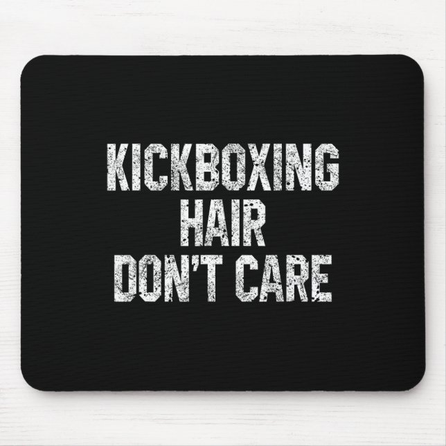 Kickboxning Hår Spelar Ingen Roll Rolig Kickboxare Musmatta (Framsidan)