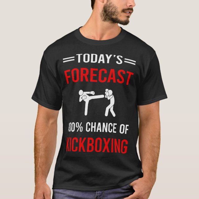 Kickboxning i dagens prognos t shirt (Framsida)