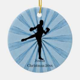 Kickboxning i Namn Julgransprydnad Keramik