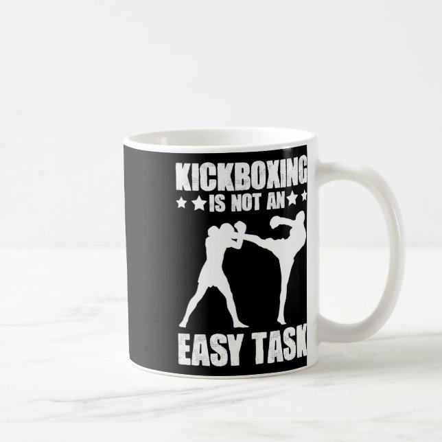 Kickboxning Inte En Lätt Uppgift Boxning Kampkonst Kaffemugg (Höger)
