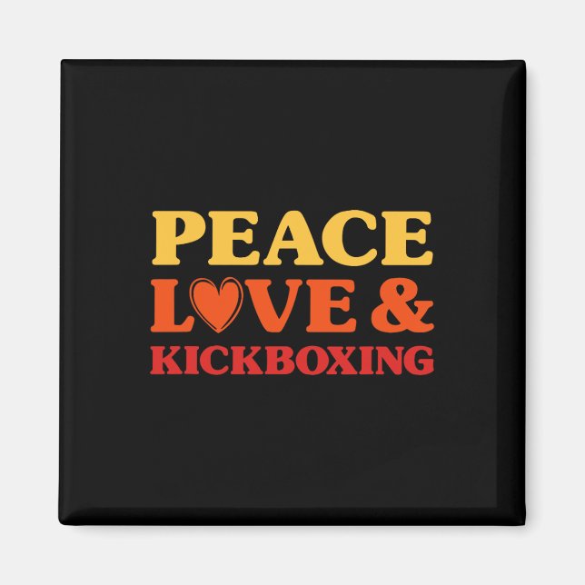 Kickboxning Jag älskar kickboxning för män och kvi Magnet (Framsidan)