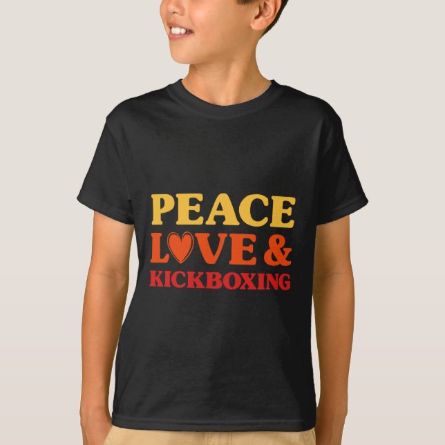 Kickboxning Jag älskar kickboxning för män och kvi T Shirt (Framsida)