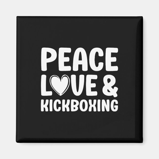 Kickboxning Jag älskar Kickboxning Kickboxare  Magnet (Framsidan)