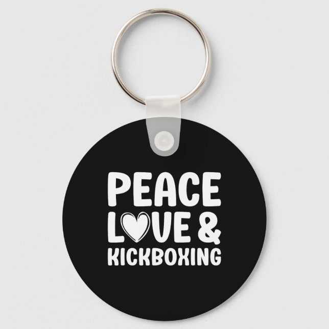 Kickboxning Jag älskar Kickboxning Kickboxare  Nyckelring (Framsida)