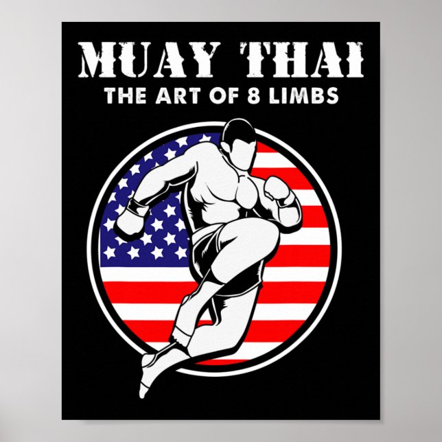 Kickboxning Kampkonst Konsten att 8 lemmar Muay Th Poster (Framsidan)