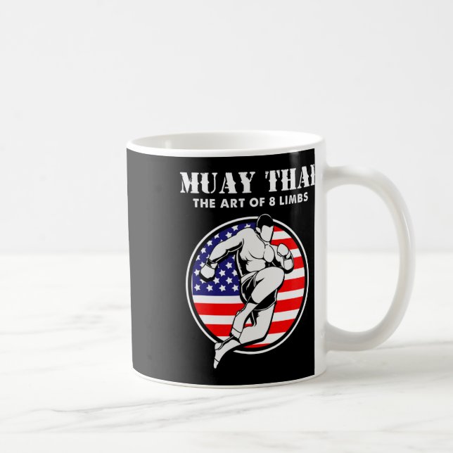 Kickboxning Kampkonst Konsten Av 8 Lemmar Muay Th Kaffemugg (Höger)