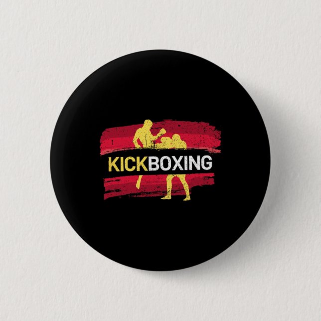 Kickboxning kampsport  knapp (Framsida)
