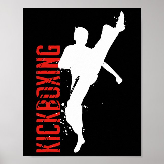 Kickboxning kampsport  poster (Framsidan)