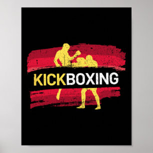 Kickboxning kampsport poster