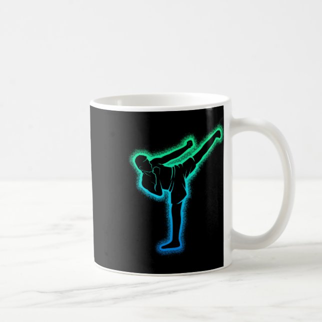 Kickboxning Karate Kickboxare Taekwondo Barn Män Kaffemugg (Höger)
