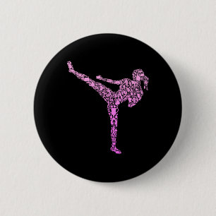 Kickboxning Kickboxare Karate Flickor Barn Kvinnor Knapp