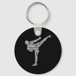 Kickboxning Kickboxare Karate Män Barn Pojkar Nyckelring