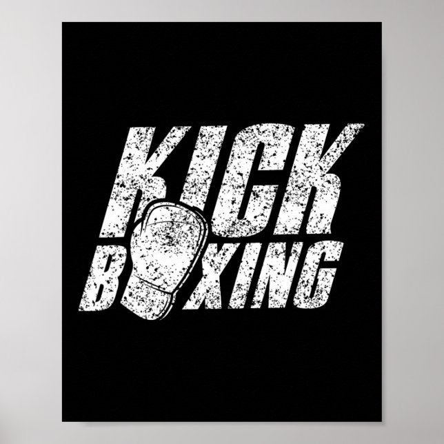 Kickboxning Kickboxare Kickbox Sparkboxning Kampko Poster (Framsidan)