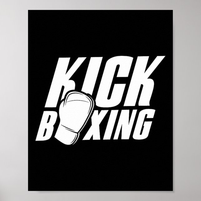 Kickboxning Kickboxare Kickbox Sparkboxning Kampsp Poster (Framsidan)