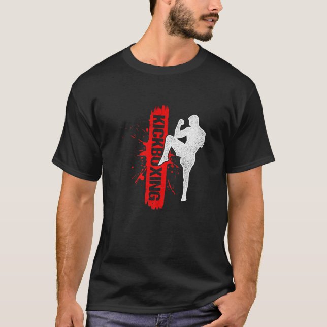 Kickboxning - kompetent - klockstart - arbetsgång t shirt (Framsida)