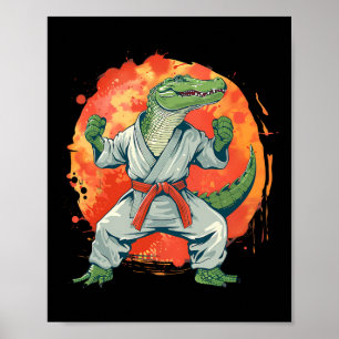 Kickboxning Krokodil Taekwondo Karate Mma Rolig Ma Poster